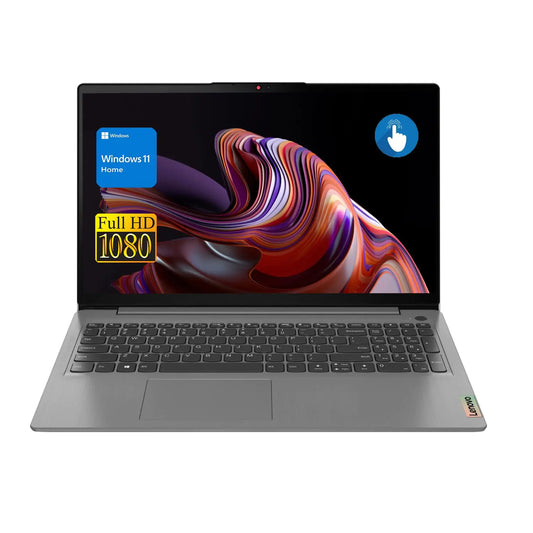 Lenovo IdeaPad 3 Laptop 15.6" FHD Écran Tactile Intel Core i3-1115G4 16 Go de RAM 512 Go SSD HDMI Webcam Wi-Fi 6 Lecteur de Carte SD Windows 11 Home Gris