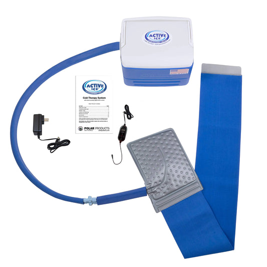 Système de Machine de Thérapie par Glace Active Polar 3.0 avec Minuteur Programmable, Coussin de Compression pour le Dos et la Hanche, Glacière Légère de 9 Quartes, Pompe Silencieuse, Traitement Fort de Cryothérapie pour le Soulagement de la Douleur